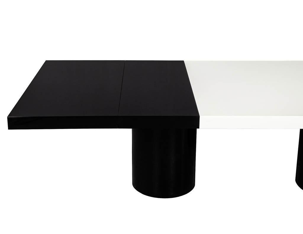 Custom Modern Black and White Dining Table by Carrocel For Sale 9