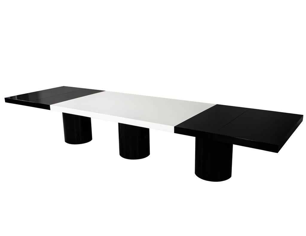 Custom Modern Black and White Dining Table by Carrocel For Sale 10