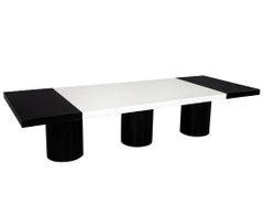 Custom Modern Black and White Dining Table by Carrocel