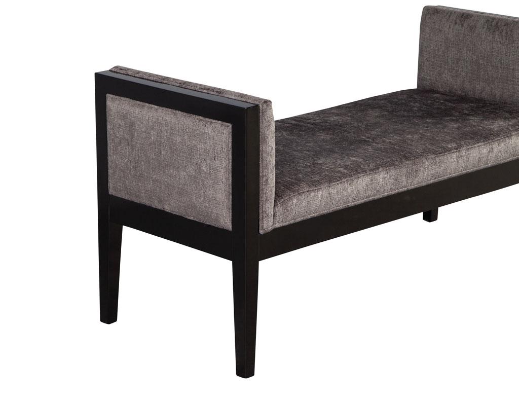 Custom Modern Black Lacquered Bench In New Condition For Sale In North York, ON