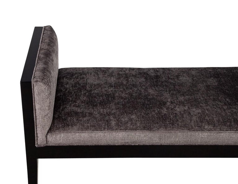 Custom Modern Black Lacquered Bench For Sale at 1stDibs