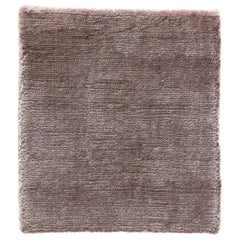Custom Modern Blush Rose Color Natural Silk Hand-Knotted Rug 12' x 16'