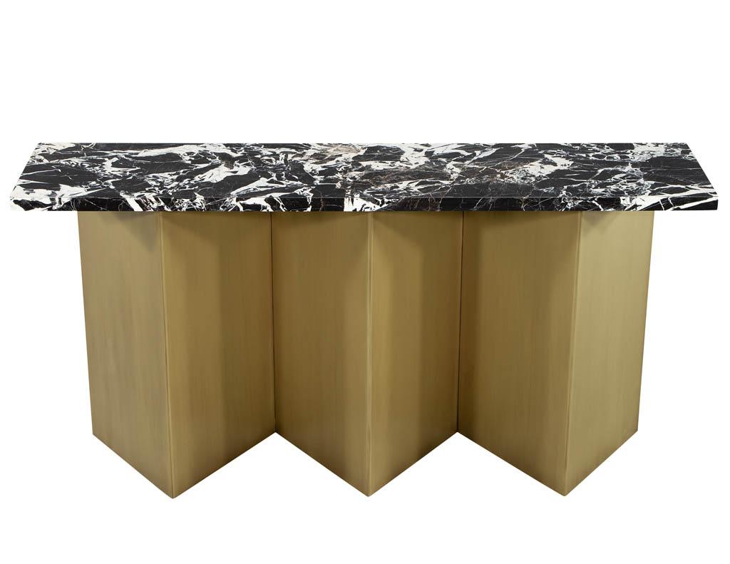 marble brass console table