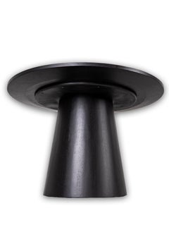 Maßgefertigter moderner Mitteltisch aus Nussbaumholz und mattierter Ebonisierung