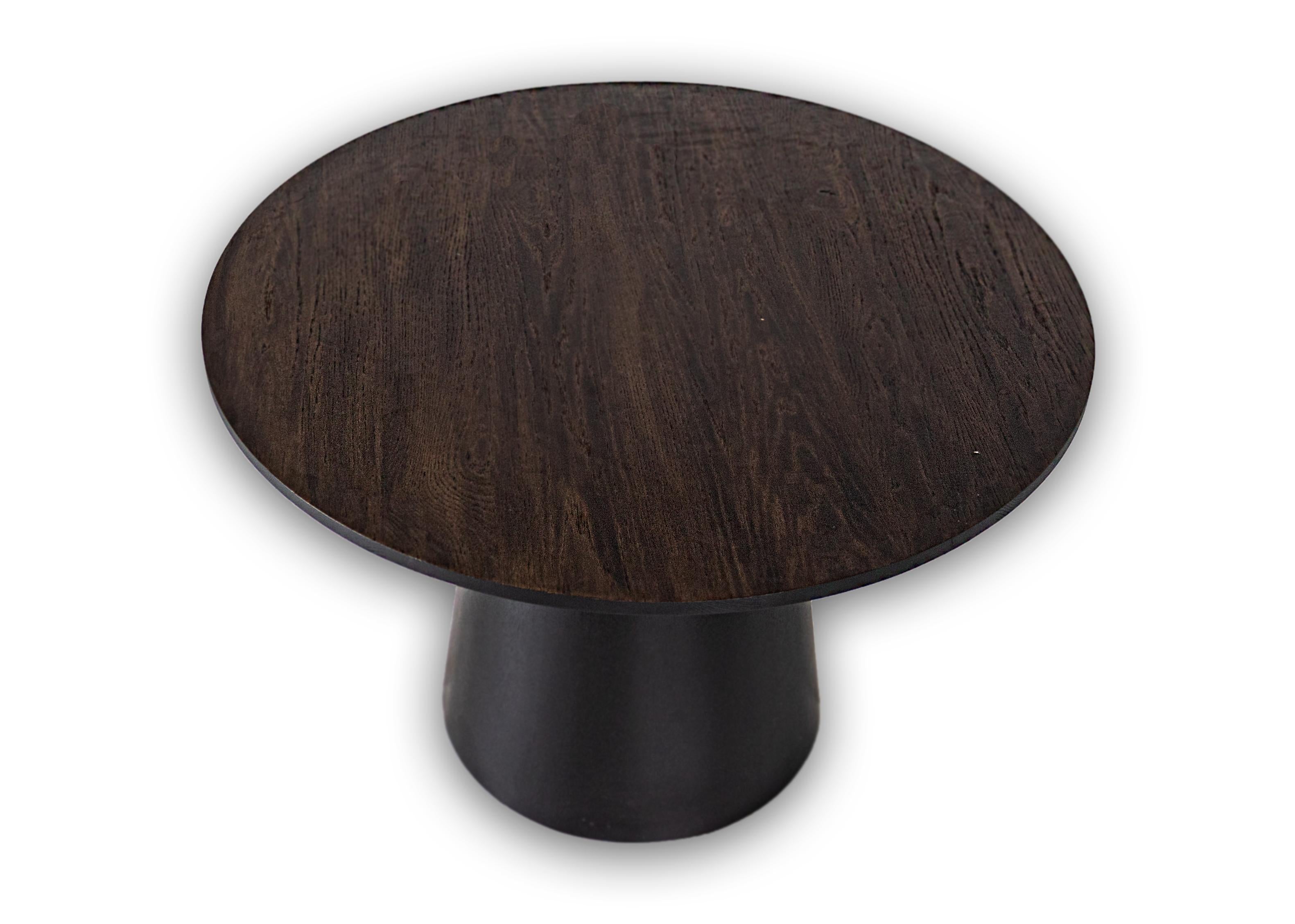Organic Modern Custom Modern Center Table in Richmoned Walnut and Matte Ebonized Finish For Sale