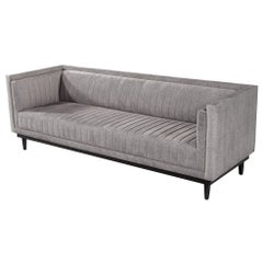 Maßgefertigtes modernes kanalisiertes Sofa in Grau