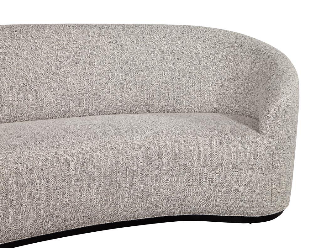 linen curved sofa