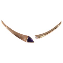 Custom Modern Design Amethyst Halsband Halskette