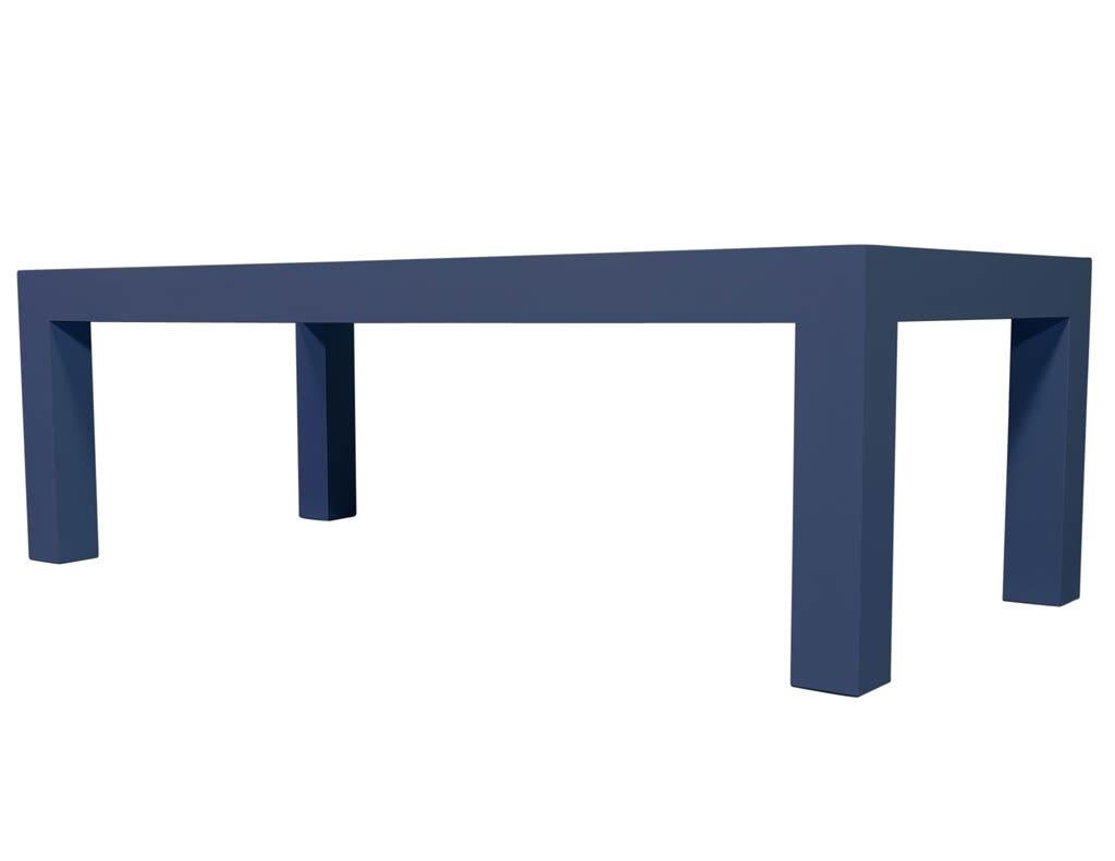 American Custom Modern Glass Top Dining Table by Carrocel