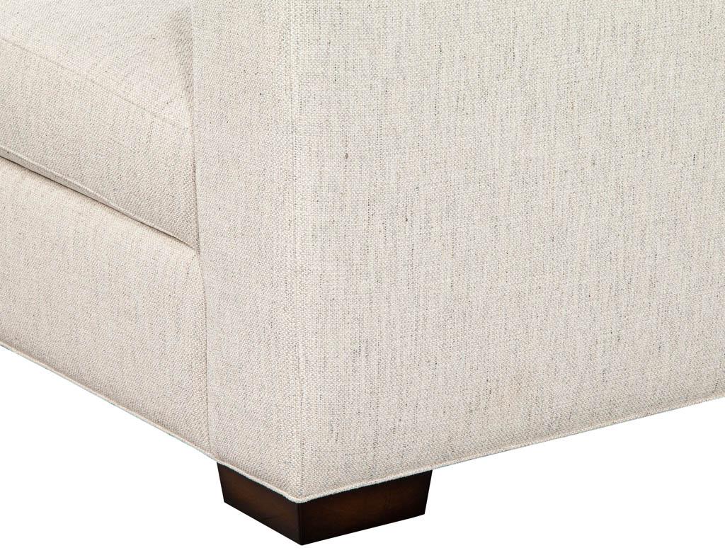 Custom Modern Living Room Sofa Set in Designer Cream Fabric 3