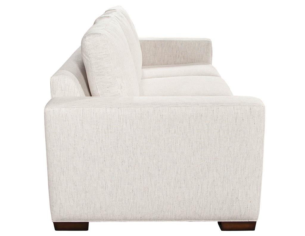 Custom Modern Living Room Sofa Set in Designer Cream Fabric 8