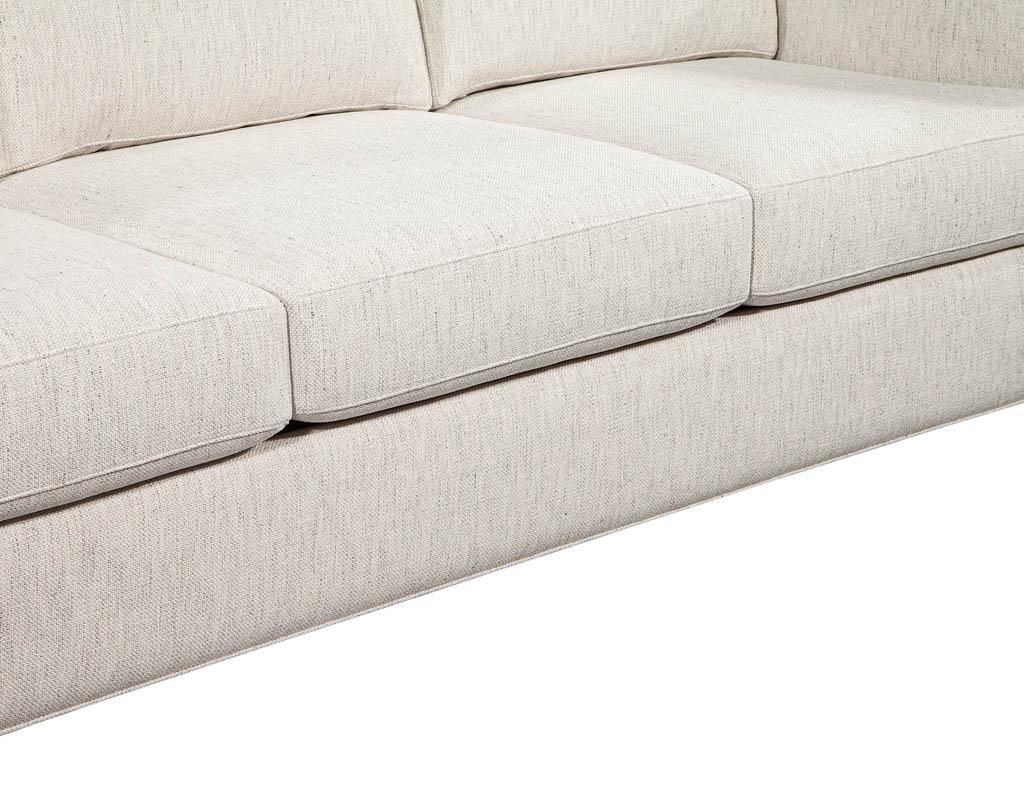Custom Modern Living Room Sofa Set in Designer Cream Fabric 11