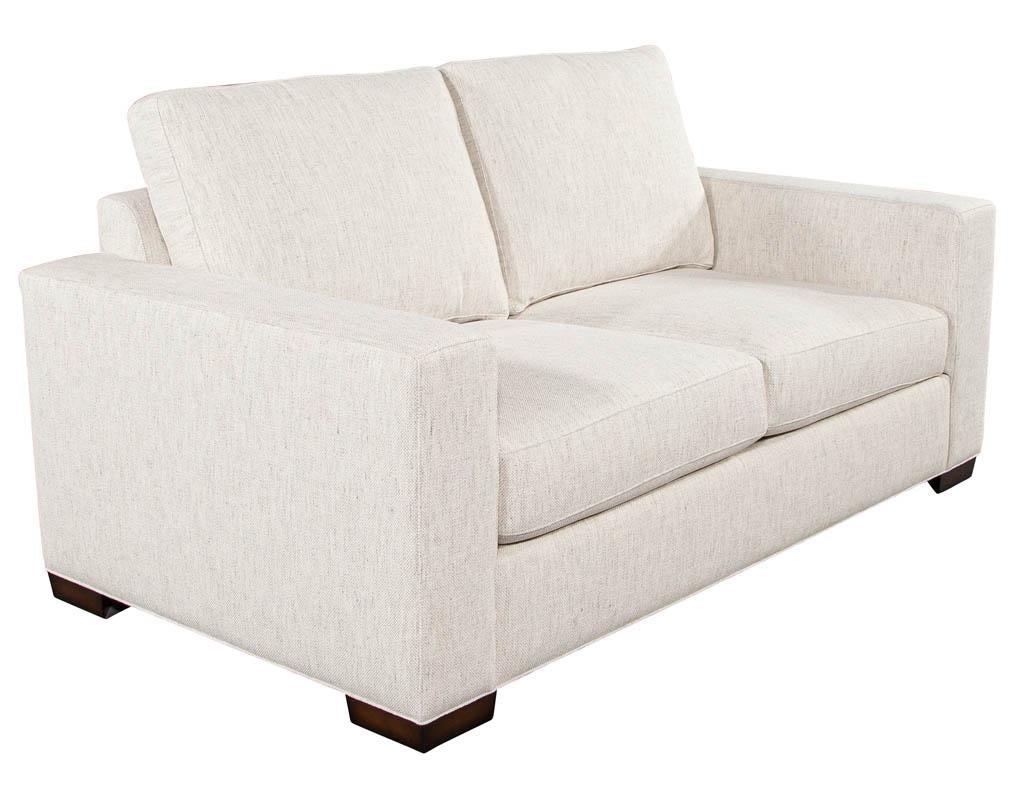 Canadian Custom Modern Living Room Sofa Set in Designer Cream Fabric
