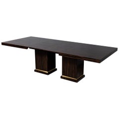 Tavolo da pranzo moderno in Macassar personalizzato con ispirazione Art Deco