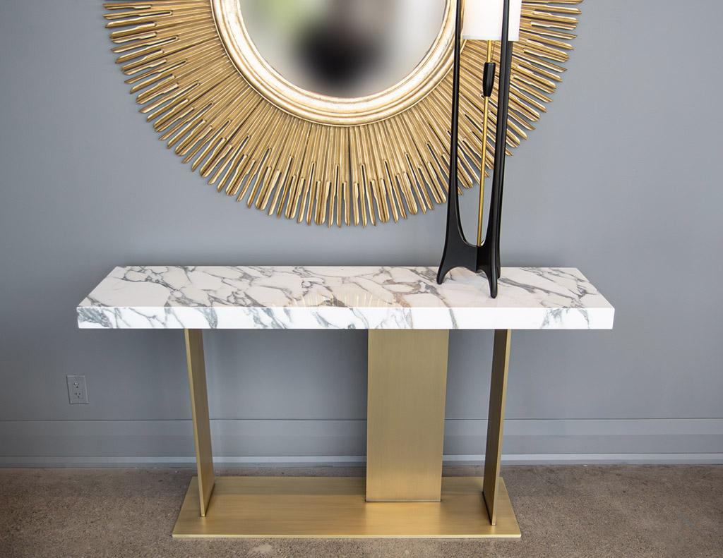marble brass console table