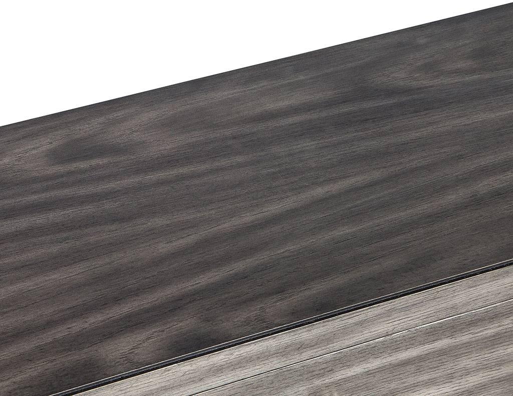 Contemporary Custom Modern Oak Console Table in Grey by Carrocel