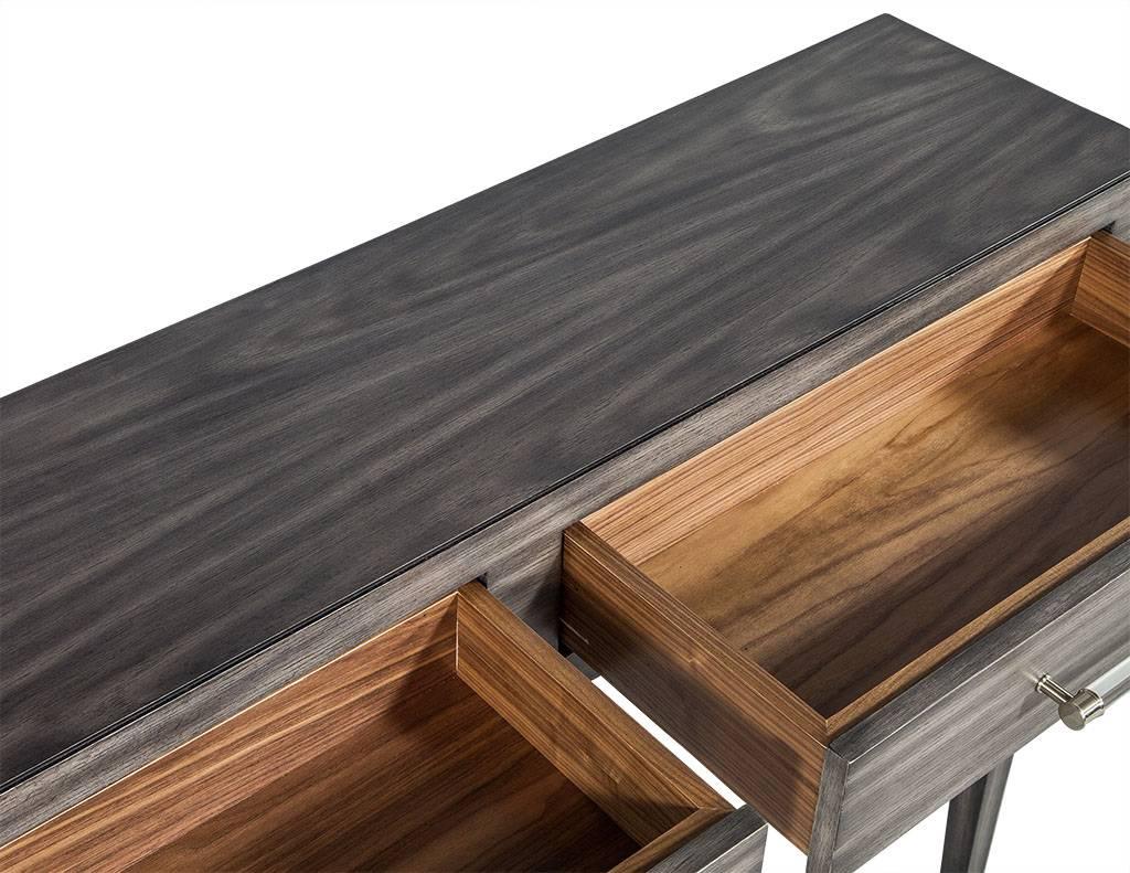 Custom Modern Oak Console Table in Grey by Carrocel 1
