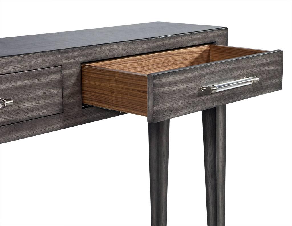 Custom Modern Oak Console Table in Grey by Carrocel 2