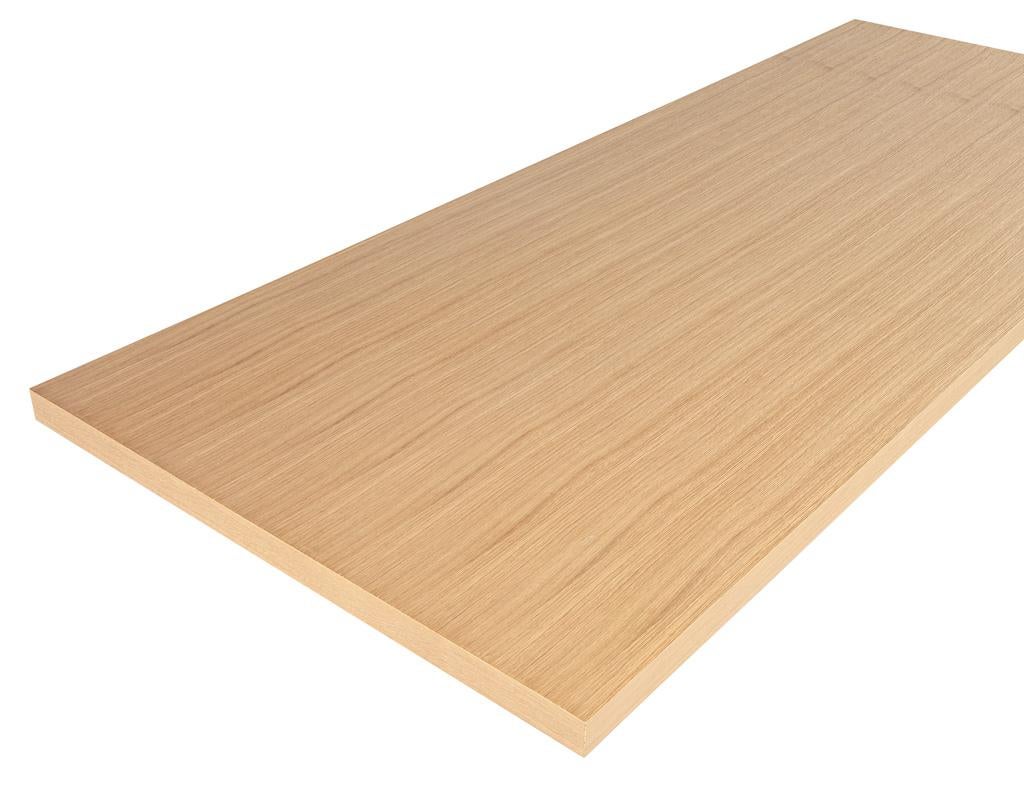 Custom Modern Oak Dining Table in Natural Finish For Sale 6