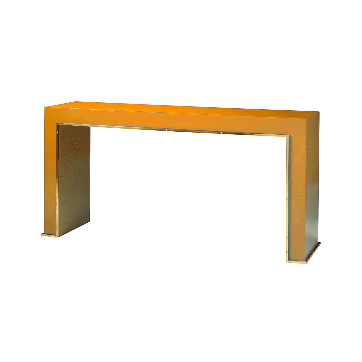 North American Custom Modern Painted Console Table For Sale