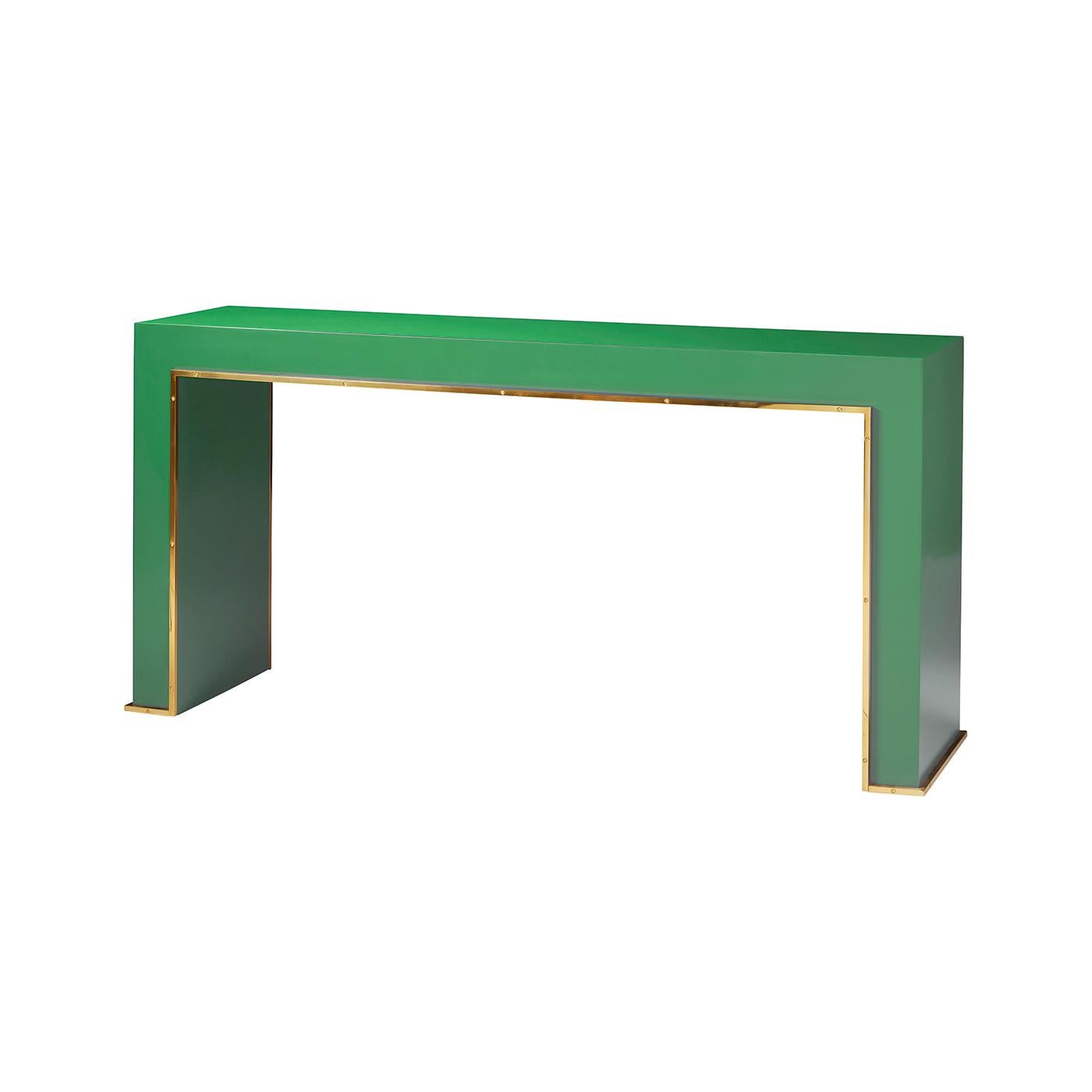 Custom Modern Painted Console Table In New Condition For Sale In Westwood, NJ