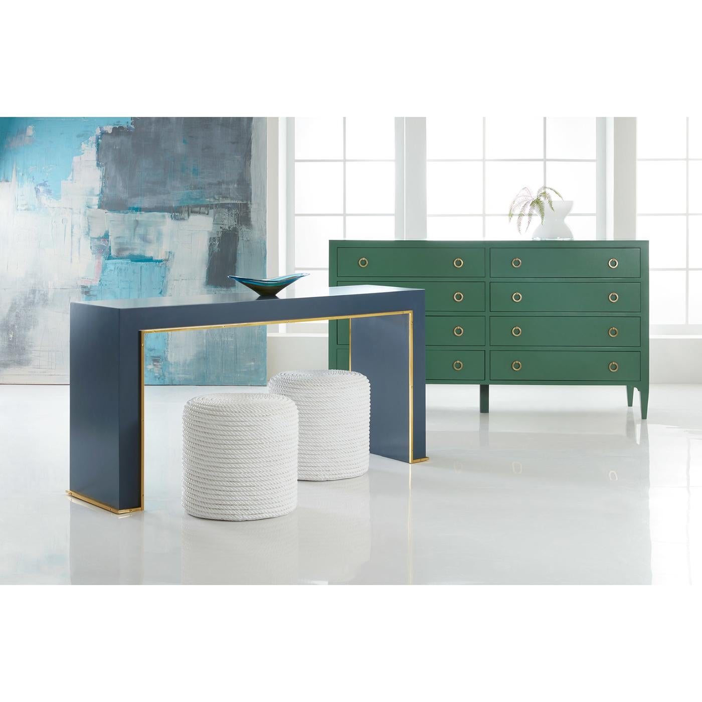 Contemporary Custom Modern Painted Console Table For Sale