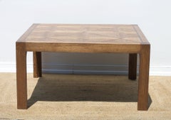 Custom Modern Parquet Top Coffee Table