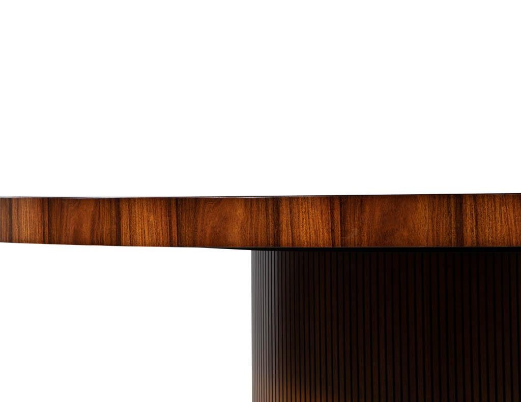 Custom Modern Round Dining Table in Sunburst Pattern 3