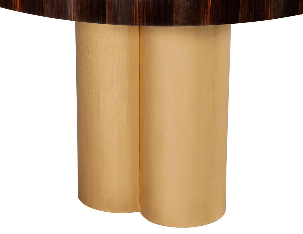 Custom Modern Round Macassar Foyer Dining Table by Carrocel 1