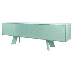 Monochromatic Sideboard With Patterned Fronts In Custom RAL, Sotiris Lazou