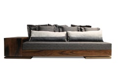 Canapé moderne en bois de rose argentin avec étagères de Costantini, Patone