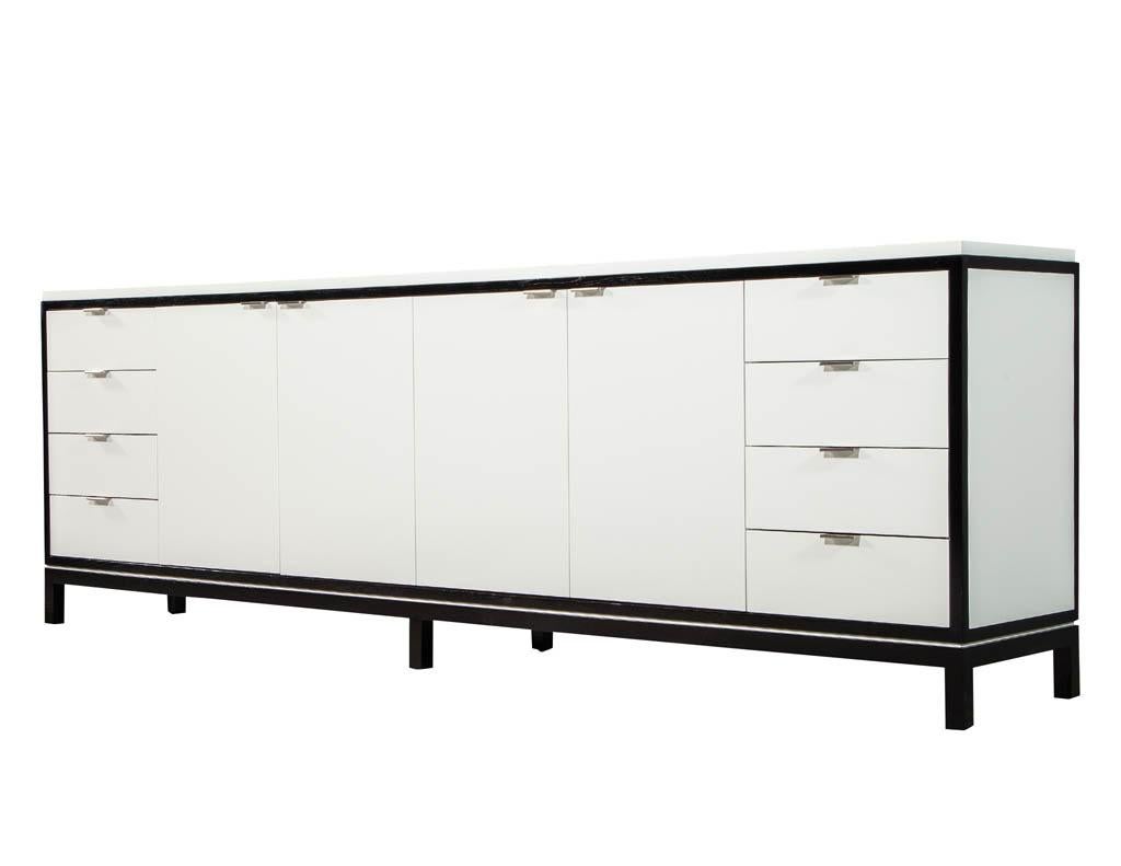 Custom Modern Stone Top Sideboard Media Cabinet by Carrocel For Sale 6