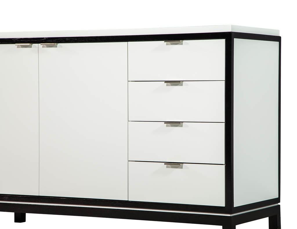Custom Modern Stone Top Sideboard Media Cabinet by Carrocel For Sale 8