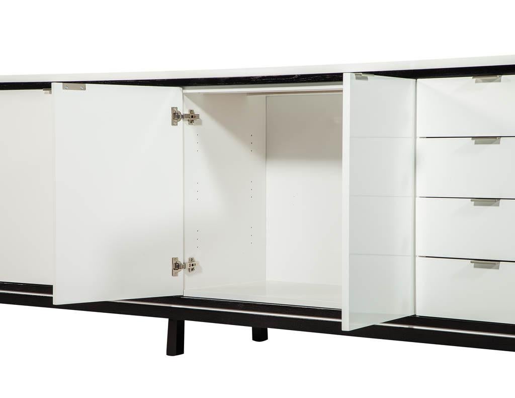 Custom Modern Stone Top Sideboard Media Cabinet by Carrocel For Sale 9
