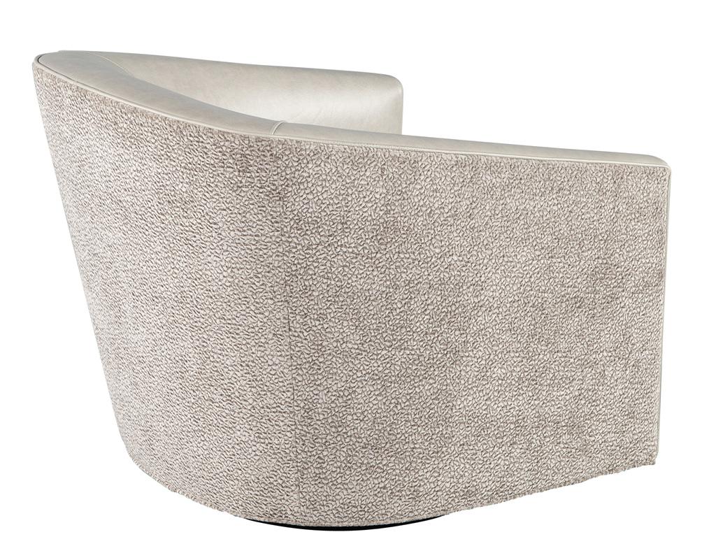 Pelle Sedie girevoli moderne personalizzate - Piers by Carrocel in vendita