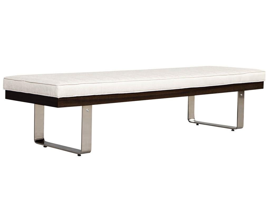 Custom Modern Upholstered Bench In Excellent Condition In North York, ON