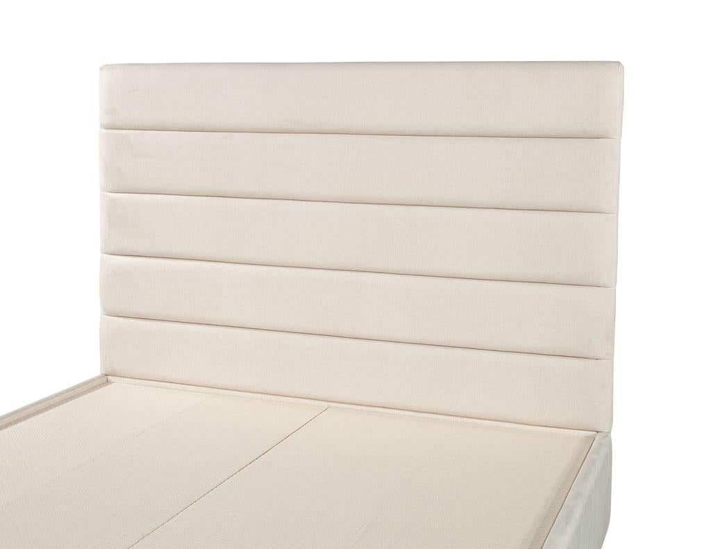 Canadian Custom Modern Upholstered Channeled King Bed