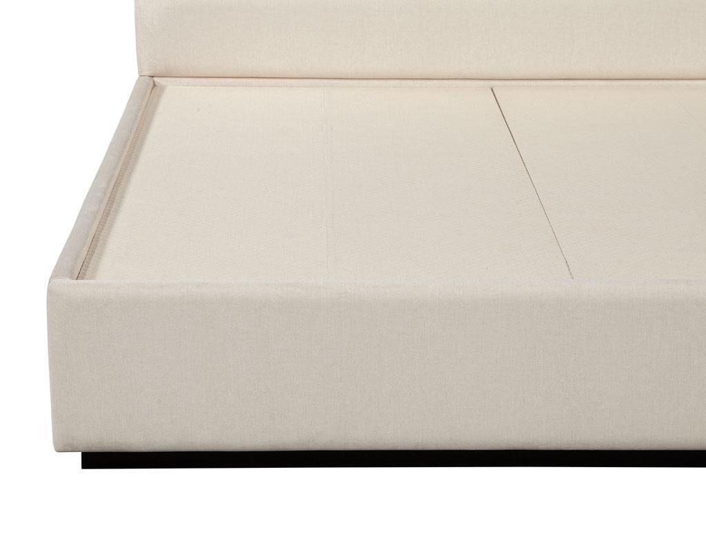 Custom Modern Upholstered Channeled King Bed 1