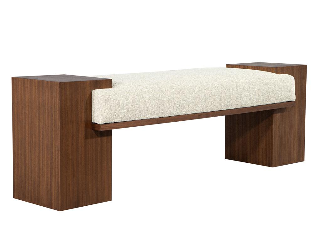 Custom Modern Walnut Bench For Sale 4