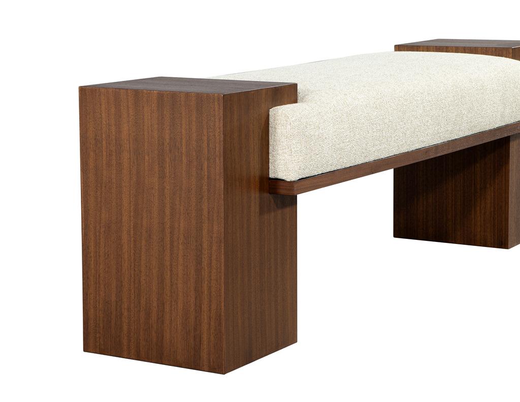 Custom Modern Walnut Bench For Sale 5