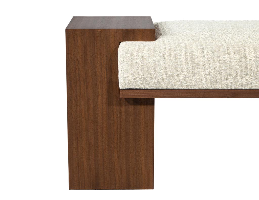 Custom Modern Walnut Bench For Sale 6