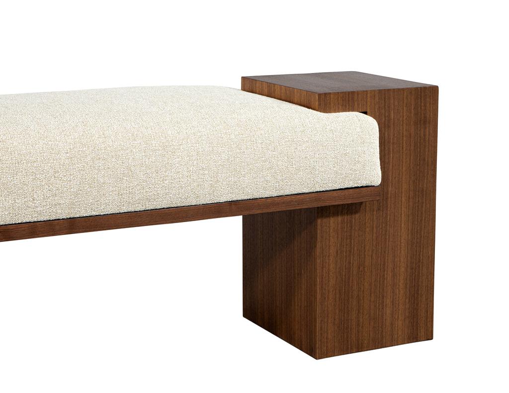 Custom Modern Walnut Bench For Sale 7