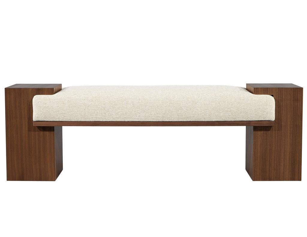 Custom Modern Walnut Bench For Sale 9