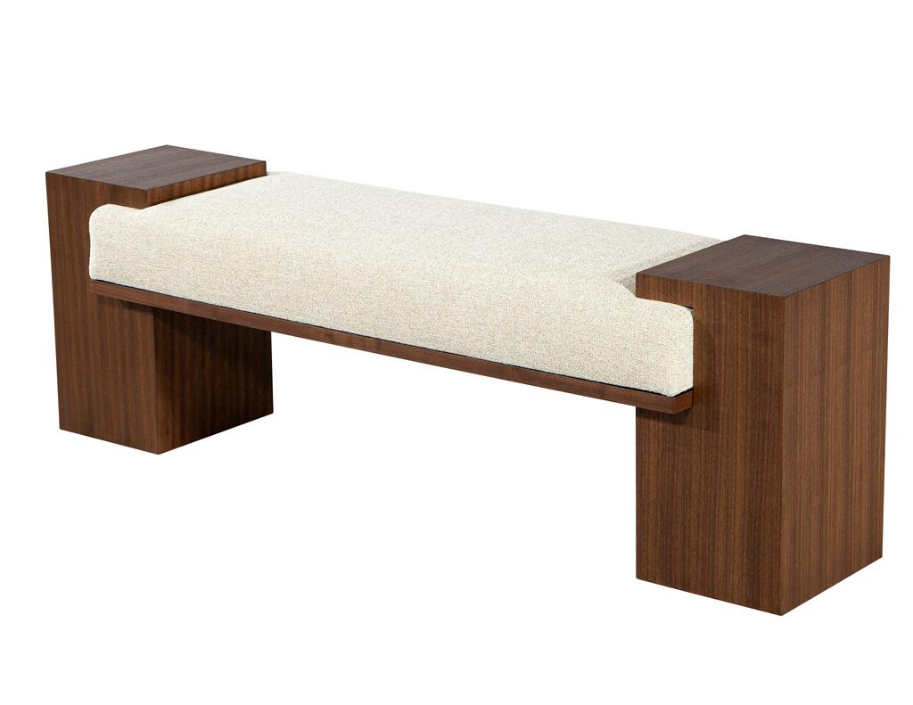 Canadian Custom Modern Walnut Bench For Sale