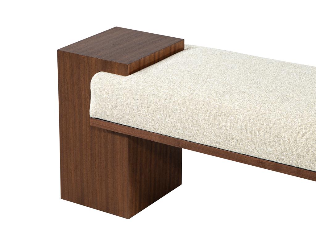 Custom Modern Walnut Bench In New Condition For Sale In North York, ON