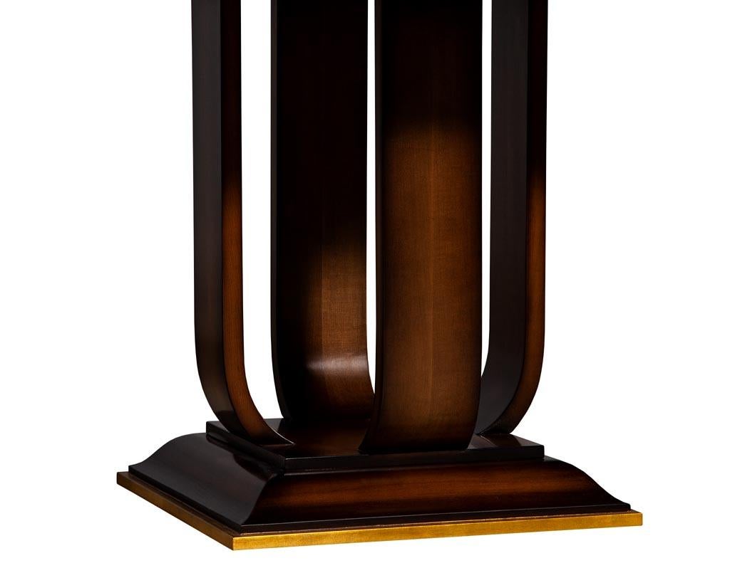 Custom Modern Walnut Dining Table Art Deco Inspired For Sale 1