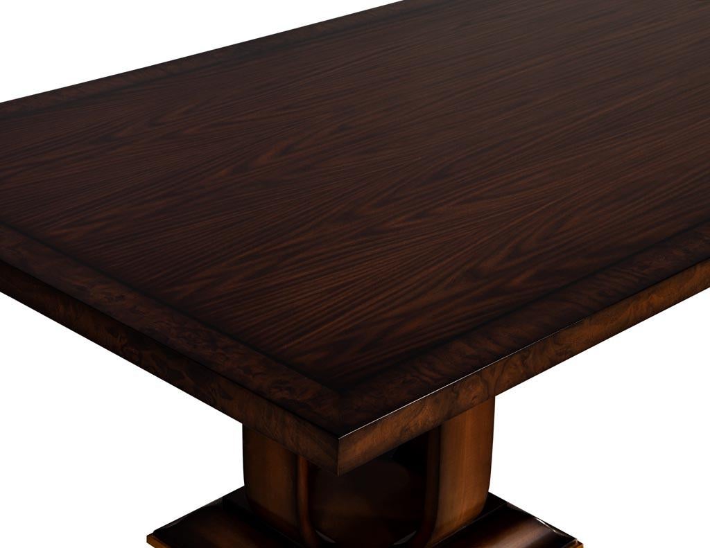 Custom Modern Walnut Dining Table Art Deco Inspired For Sale 2