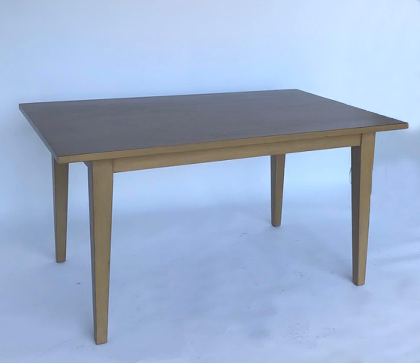 American Custom Modern Walnut Table with Leaves by Dos Gallos For Sale