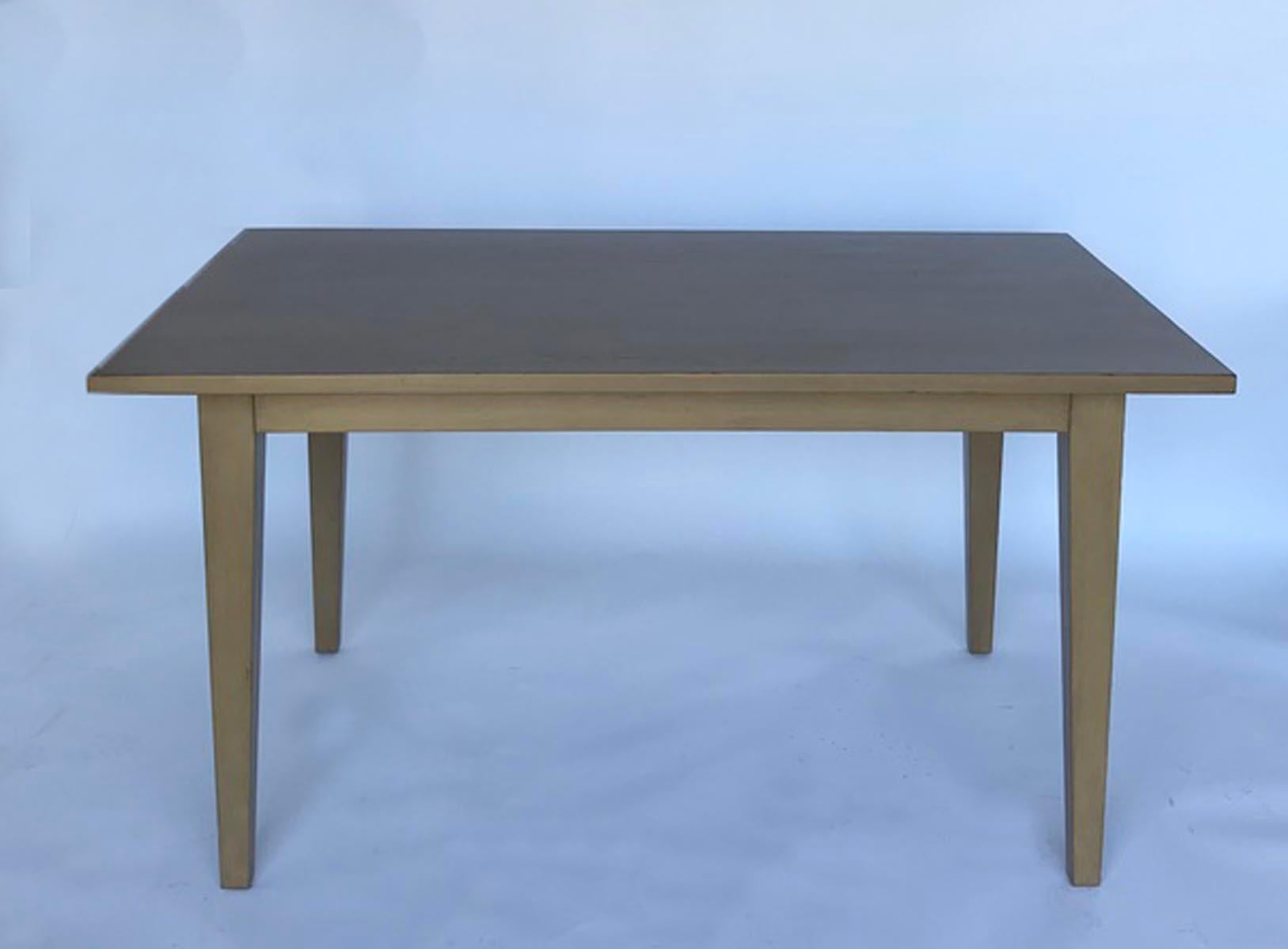 Custom Modern Walnut Table with Leaves by Dos Gallos For Sale 1