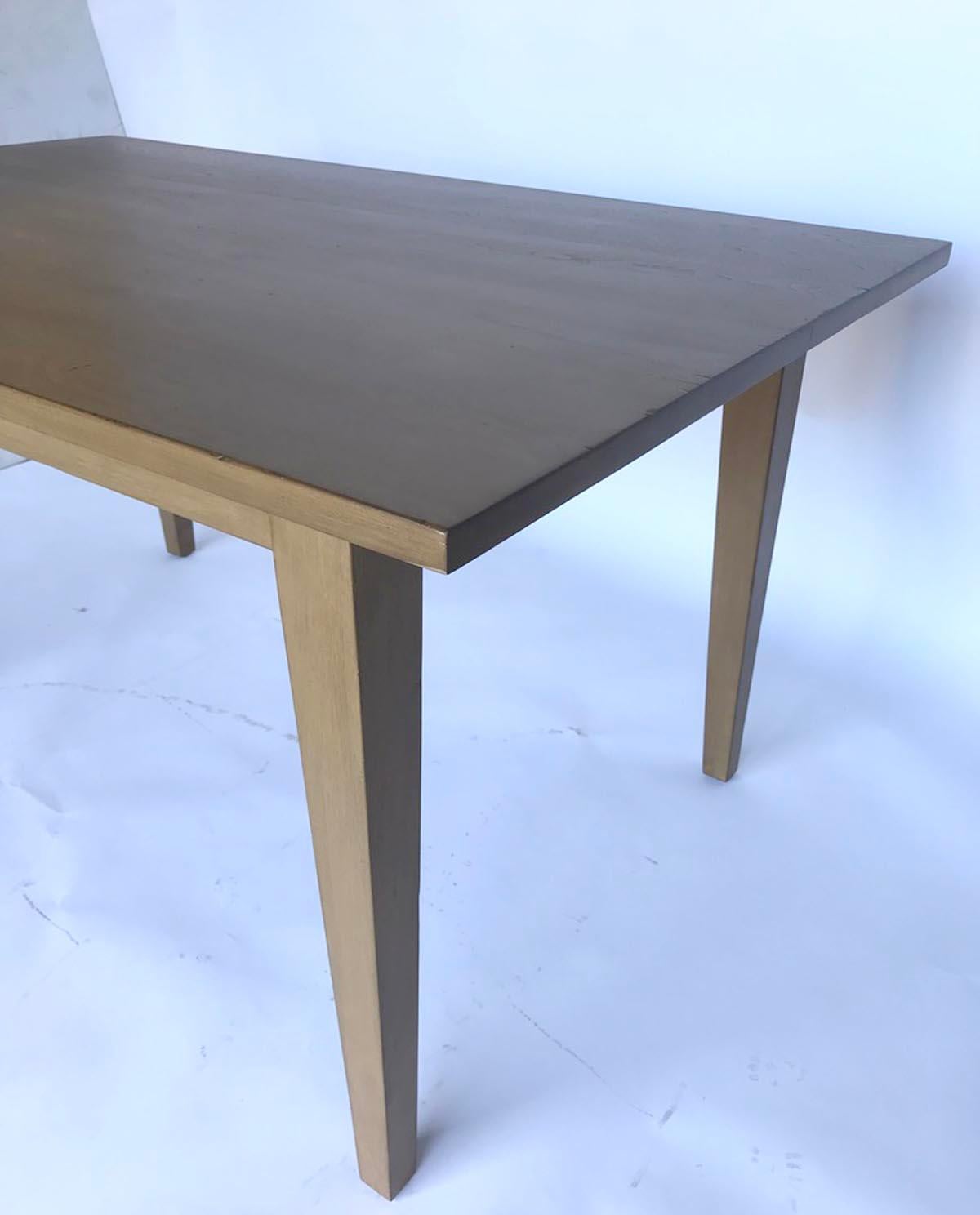 Custom Modern Walnut Table with Leaves by Dos Gallos For Sale 2